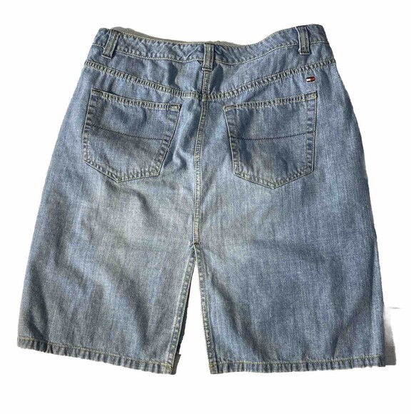 Tommy Hilfiger Women's Jean Skirt 5 Pocket Size 12 Denim Slit In‎ Back - Picture 1 of 6